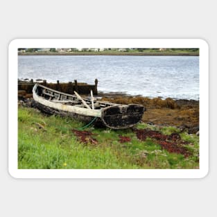 abandoned boat Sticker